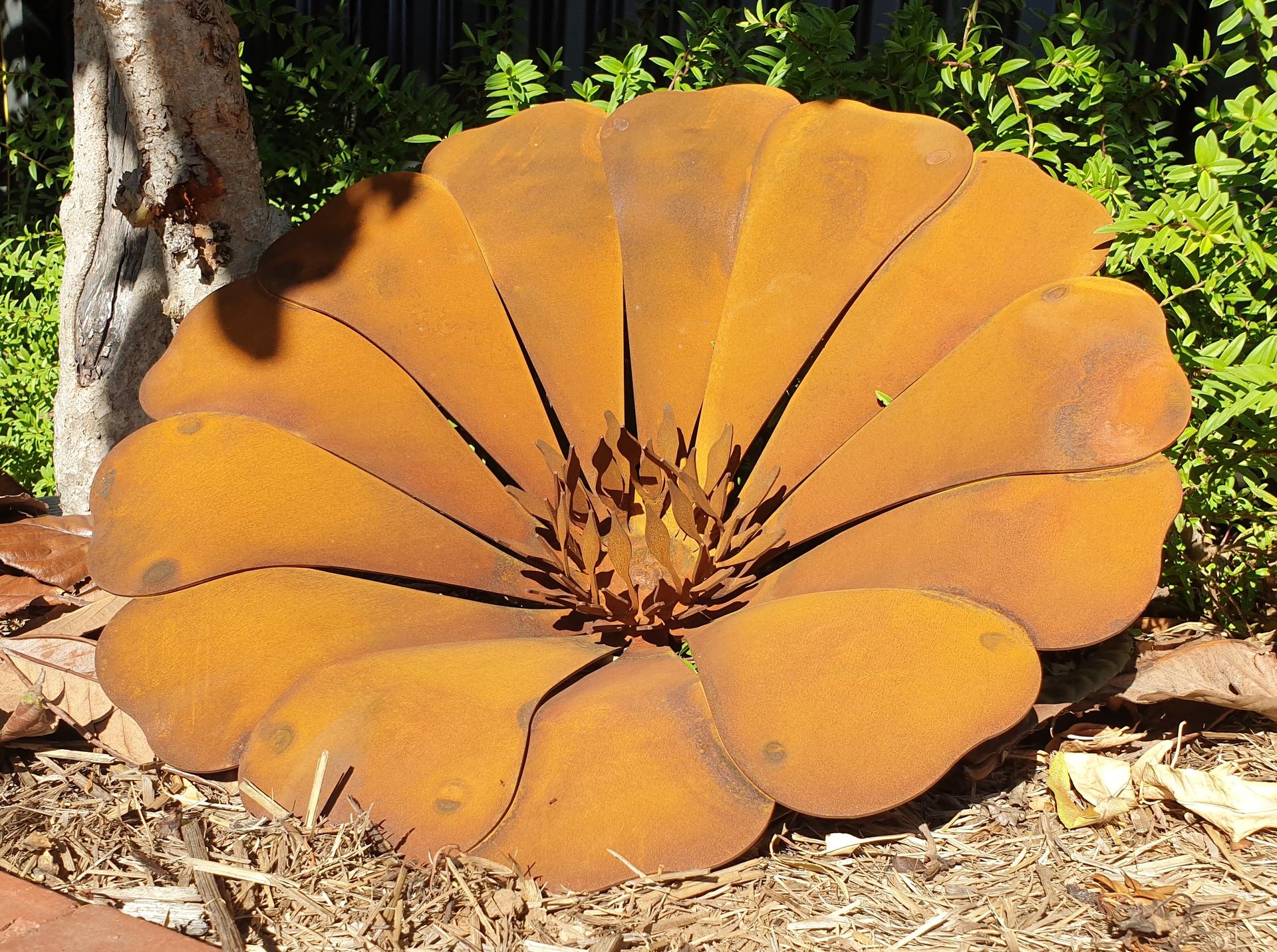 Sun Flower Australian Made Rusted Metal Garden Art Rusted Metal Garden Art