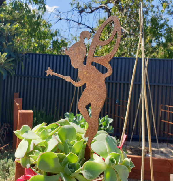 Fairy Pot Decoration - Australian Made Rusted Metal Garden Art - Image 6