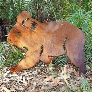 Koala Garden Stake - Australian Made Rusted Metal Garden Art