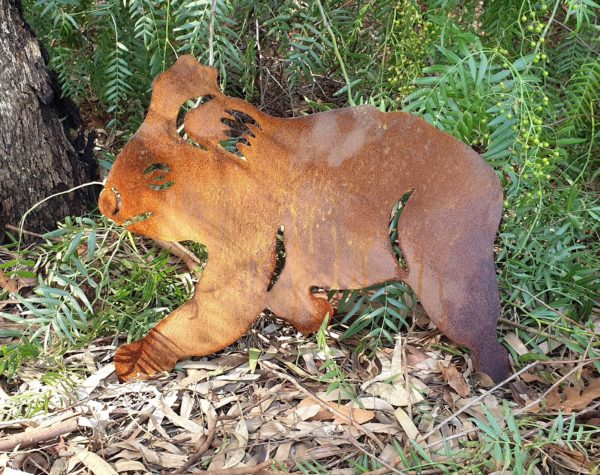 Koala Garden Stake - Australian Made Rusted Metal Garden Art