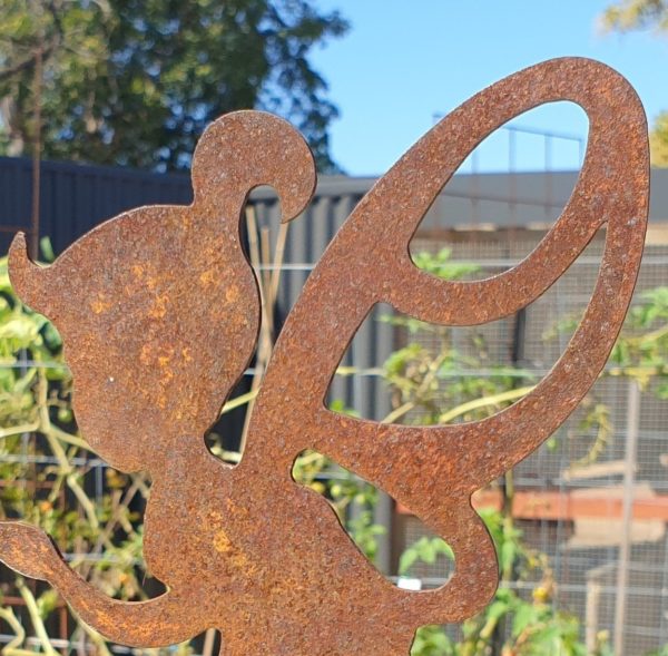 Fairy Pot Decoration - Australian Made Rusted Metal Garden Art - Image 4