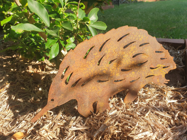 Echidna Garden Stake - Australian Made Rusted Metal Garden Art - Image 2