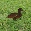 Standing Duck Family Garden Stake - Australian Made Rusted Metal Garden Art - Image 4