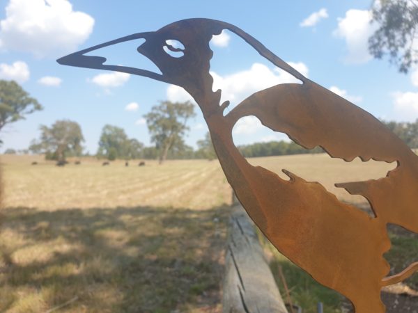 Magpie Garden Stake - Australian Made Rusted Metal Garden Art - Image 6