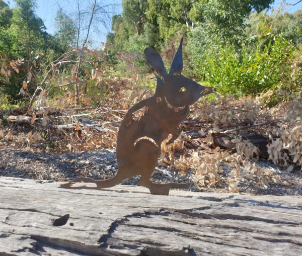 Bilby Standing Garden Stake - Australian Made Rusted Metal Garden Art - Image 3