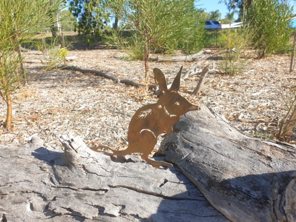 Bilby Standing Garden Stake - Australian Made Rusted Metal Garden Art - Image 5