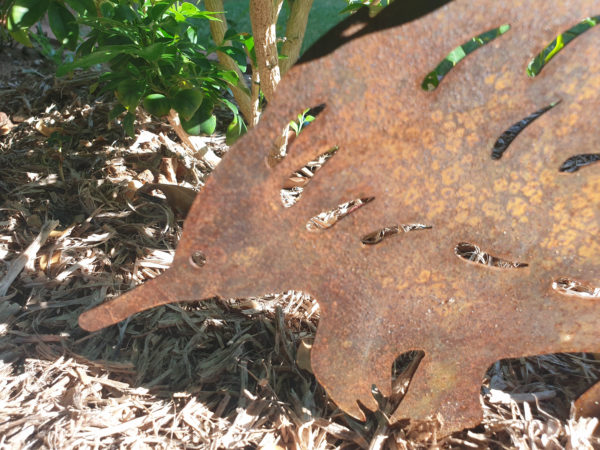 Echidna Garden Stake - Australian Made Rusted Metal Garden Art - Image 4