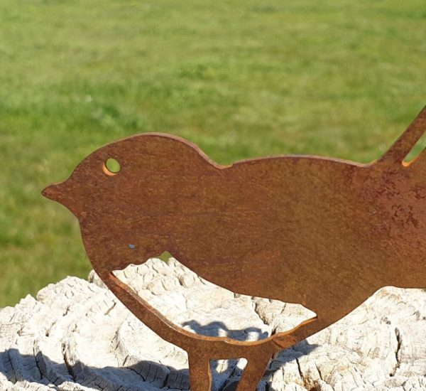 Wagtail Post Topper- Australian Made Rusted Metal Garden Art - Image 3