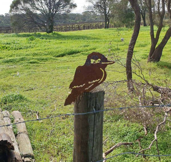 Kookaburra Post Topper - Australian Made Rusted Metal Garden Art - Image 5