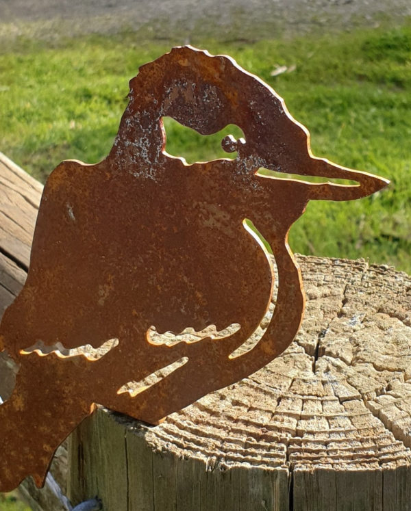 Kookaburra Post Topper - Australian Made Rusted Metal Garden Art - Image 3