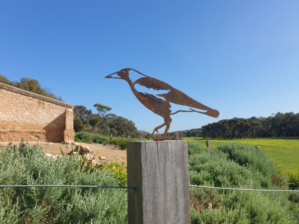 Magpie Post Topper- Australian Made Rusted Metal Garden Art - Image 2
