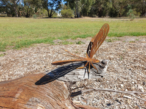 Dragonfly - Australian Made Rusted Metal Garden Art - Image 7
