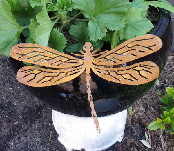 Dragonfly - Australian Made Rusted Metal Garden Art - Image 2