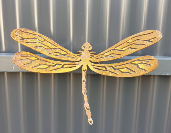 Dragonfly - Australian Made Rusted Metal Garden Art - Image 5