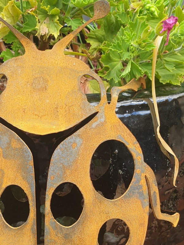 Ladybird - Australian Made Rusted Metal Garden Art - Image 6