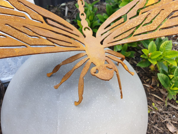 Dragonfly - Australian Made Rusted Metal Garden Art - Image 4