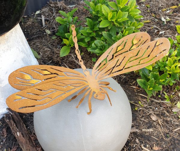 Dragonfly - Australian Made Rusted Metal Garden Art - Image 8