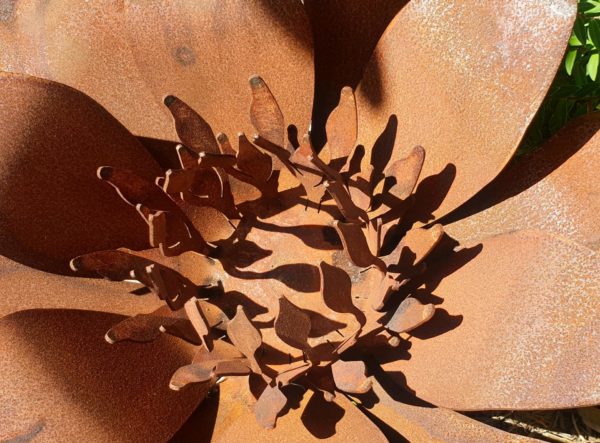 Flower - Australian Made Rusted Metal Garden Art - Image 3