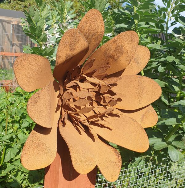 Flower - Australian Made Rusted Metal Garden Art - Image 6