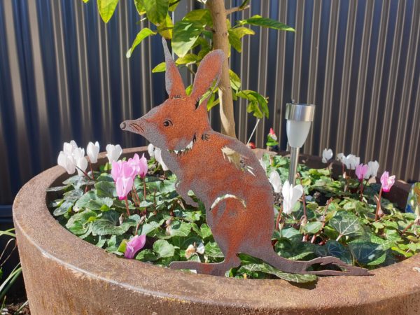 Bilby Standing Garden Stake - Australian Made Rusted Metal Garden Art - Image 2