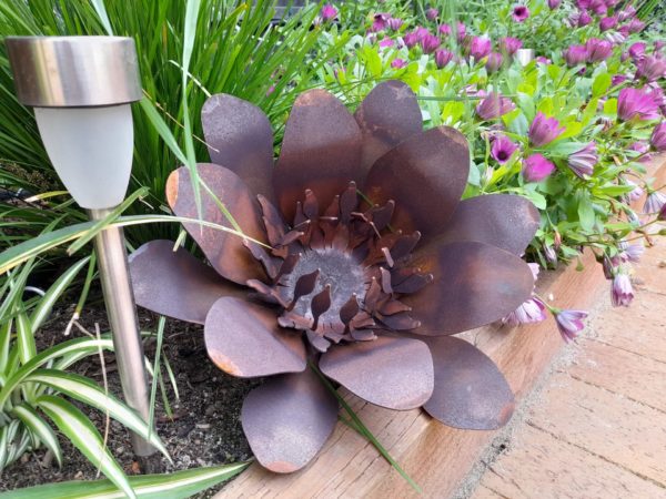 Flower - Australian Made Rusted Metal Garden Art - Image 7