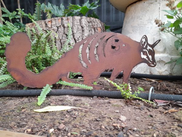 Numbat Garden Stake - Australian Made Rusted Metal Garden Art - Image 2